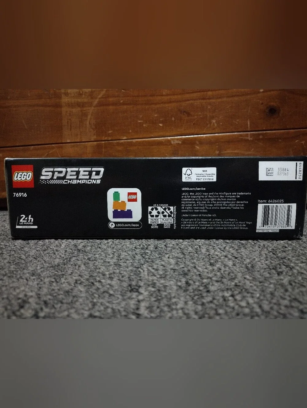 LEGO Porsche Race Car Set with Red, Black, White Accents 280 Pieces